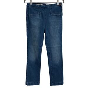 Pilcro Anthropologie High Rise Denim Legging Side Zipper Size 27